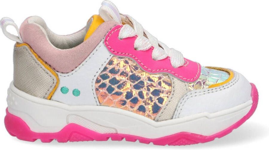 BunniesJR Bunnies JR Charlie Chunky Meisjes Lage Sneakers Roze Multi Leer Veters - Foto 2