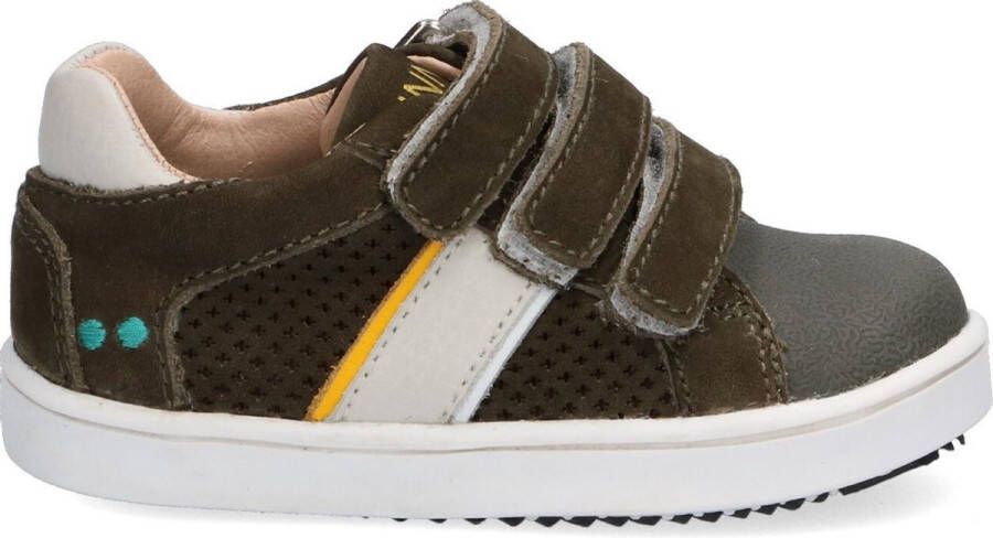 BunniesJR Bunnies JR Pepijn Pit Lage Sneakers Groen Nubuck Klittenband - Foto 1