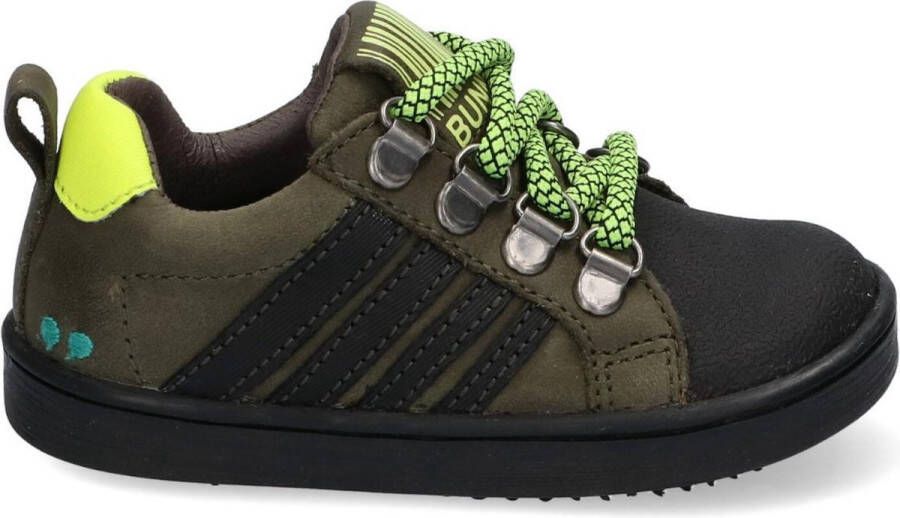 BunniesJR Bunnies JR Puk Pit Jongens Lage Sneakers Groen Leer Veters - Foto 2