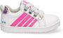 BunniesJR Bunnies JR Puk Pit Lage Sneakers Wit Roze Leer Veters - Thumbnail 2