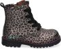 BunniesJR Bunnies JR Thijs Trots Biker Boots Zilver Print Leer Veters - Thumbnail 1