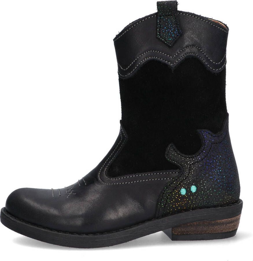 BunniesJR Bunnies JR 222825-589 Meisjes Cowboy Boots Zwart Leer Ritssluiting - Foto 2