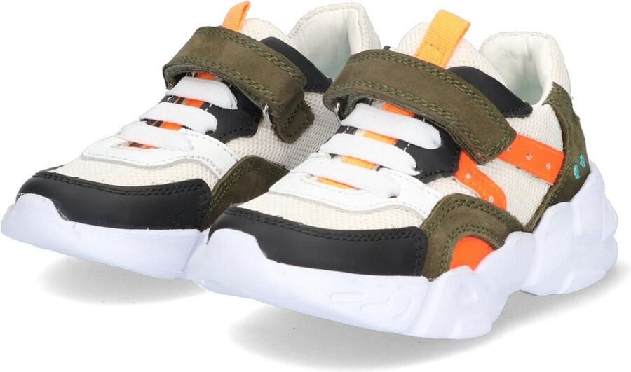 BunniesJR Bunnies JR 223343-169 Jongens Lage Sneakers Groen Beige Nubuck Klittenband - Foto 5