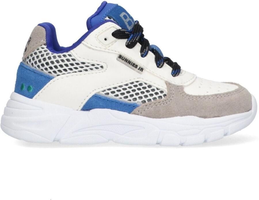 BunniesJR 225342-500 Jongens Lage Sneakers Blauw Wit Leer Veters
