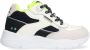 BunniesJR 225342-600 Jongens Lage Sneakers Geel Wit Blauw Leer Veters - Thumbnail 1