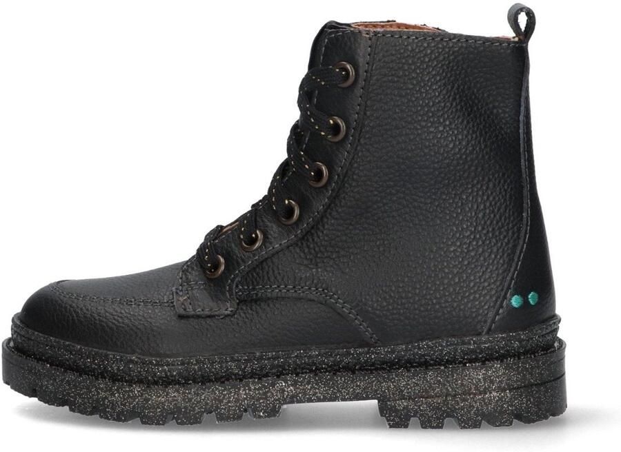 BunniesJR 225703-589 Meisjes Biker Boots Zwart Leer Ritssluiting
