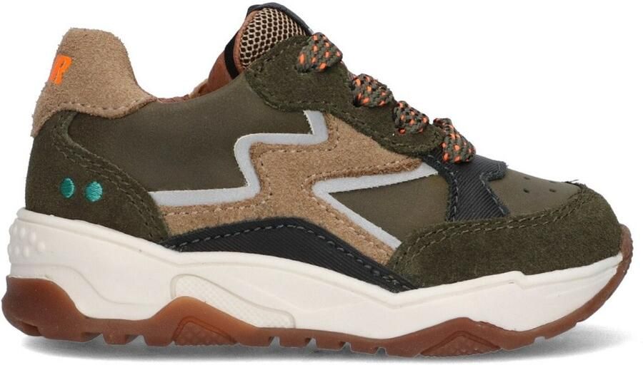 BunniesJR 225876-469 Jongens Lage Sneakers Groen Leer Veters