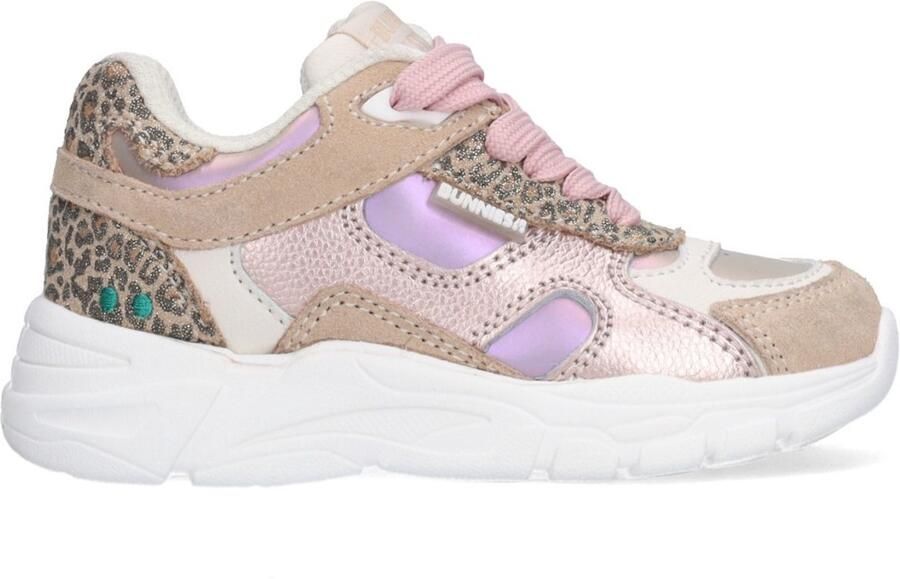 BunniesJR 226050-403 Meisjes Lage Sneakers Roze Leer Veters