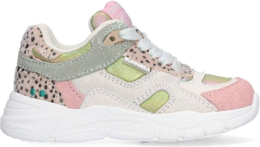 BunniesJR 226050-498 Meisjes Lage Sneakers Multicolor Leer Veters