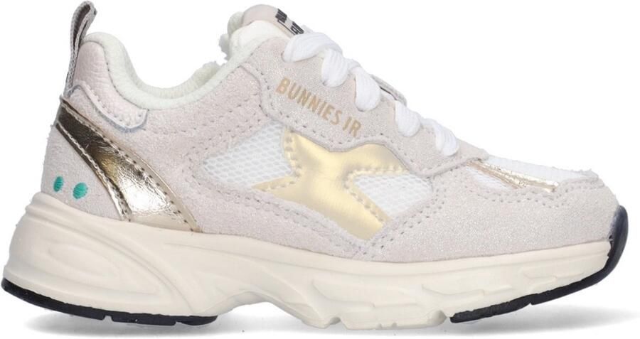 BunniesJR 226060-994 Meisjes Lage Sneakers Beige Leer Mesh Veters