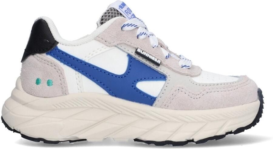 BunniesJR 226071-401 Jongens Lage Sneakers Blauw Leer Veters