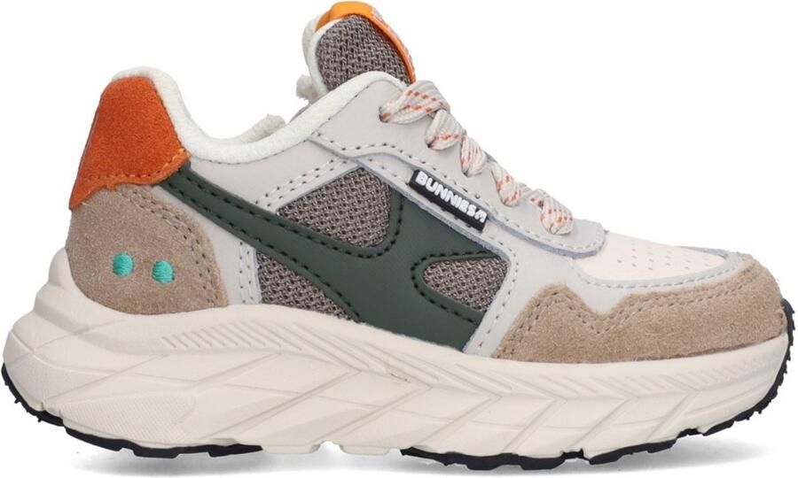 BunniesJR 226071-408 Jongens Lage Sneakers Grijs Leer Veters