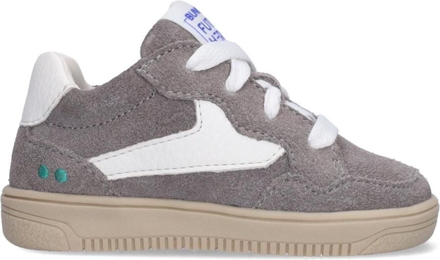 BunniesJR 226206-484 Jongens Lage Sneakers Grijs Leer Veters
