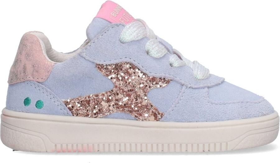 BunniesJR 226207-422 Meisjes Lage Sneakers Blauw Leer Veters