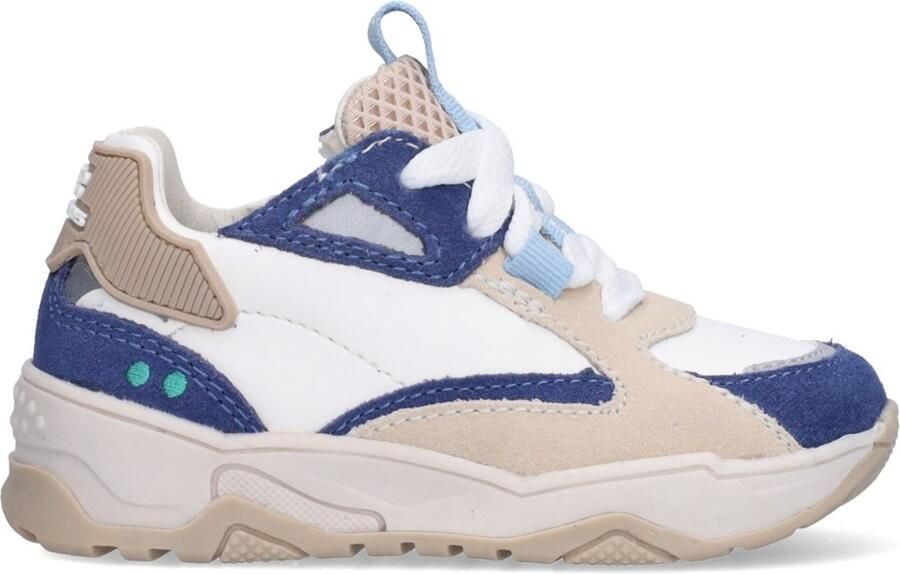BunniesJR 226220-420 Jongens Lage Sneakers Blauw Leer Veters