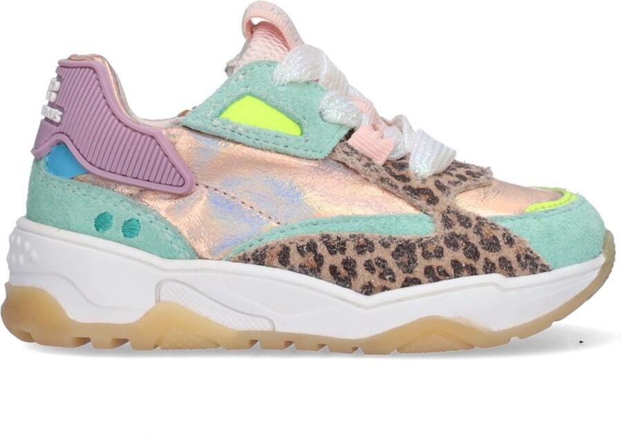 BunniesJR 226220-459 Meisjes Lage Sneakers Groen Leer Veters