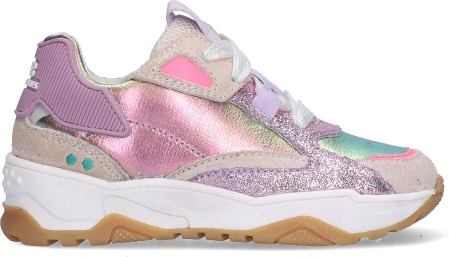 BunniesJR 226220-498 Meisjes Lage Sneakers Multicolor Leer Veters