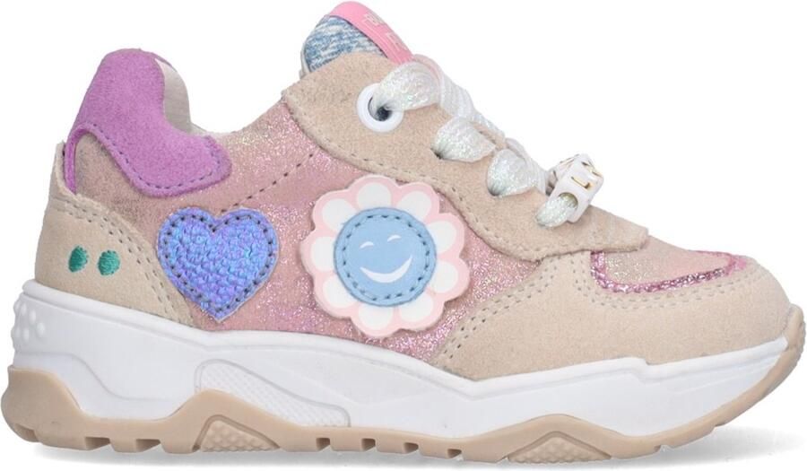 BunniesJR 226221-403 Meisjes Lage Sneakers Roze Leer Veters