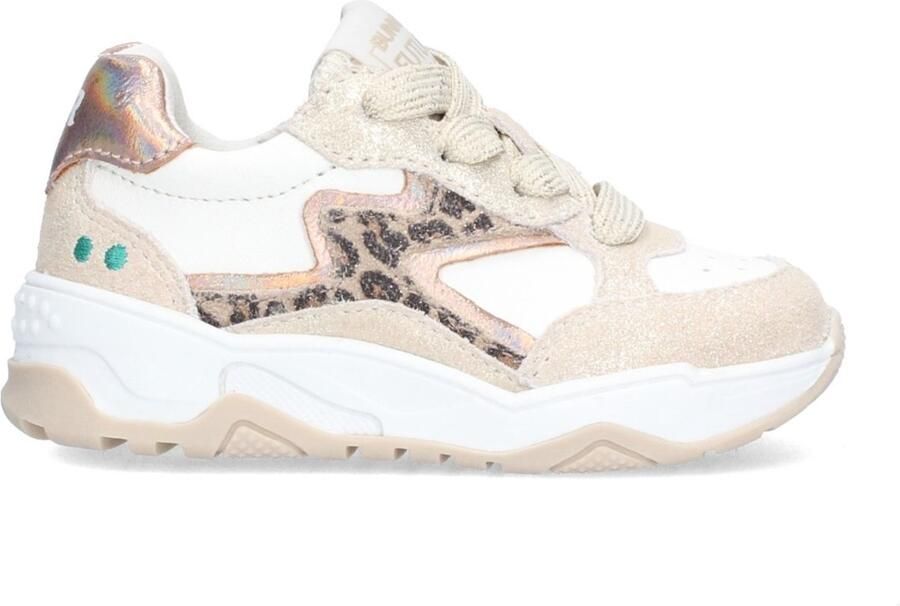 BunniesJR 226222-994 Meisjes Lage Sneakers Beige Leer Veters