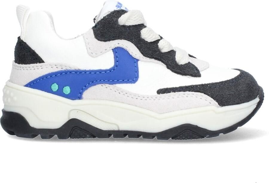 BunniesJR 226223-420 Jongens Lage Sneakers Blauw Leer Veters