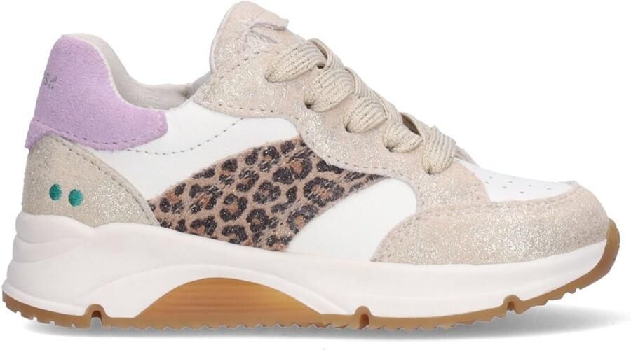 BunniesJR 226260-994 Meisjes Lage Sneakers Beige Leer Veters