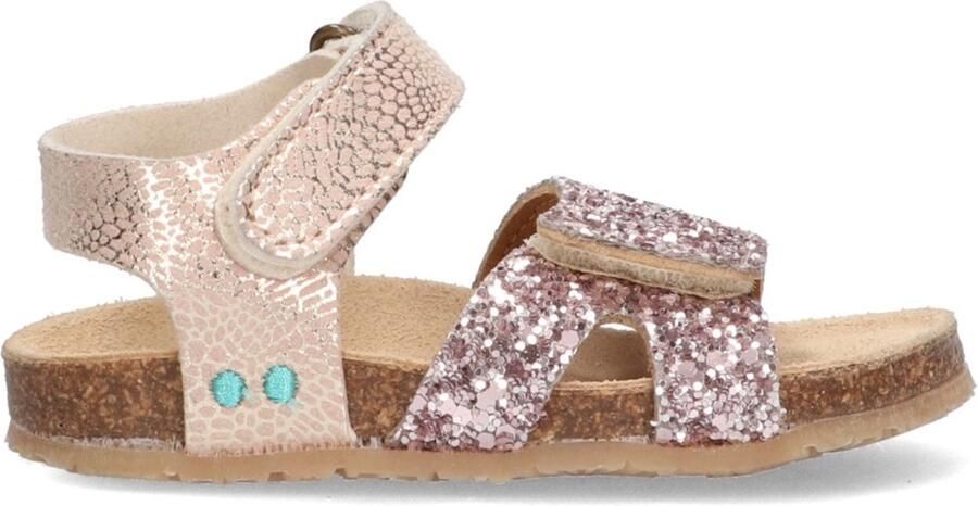 BunniesJR 226405-770 Meisjes Platte Sandalen Roze Imitatieleer Klittenband