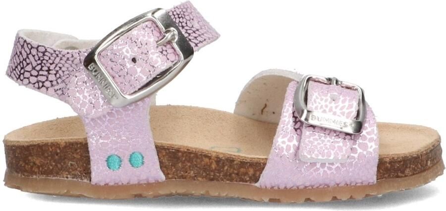 BunniesJR 226409-771 Meisjes Platte Sandalen Paars Imitatieleer Gespsluiting