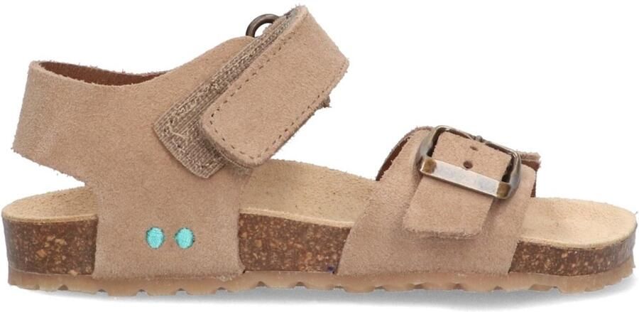 BunniesJR 226416-408 Jongens Platte Sandalen Bruin Imitatieleer Klittenband