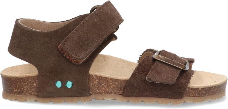 BunniesJR 226416-417 Jongens Platte Sandalen Bruin Imitatieleer Klittenband