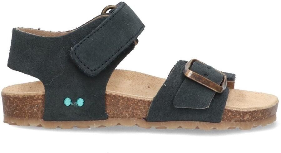 BunniesJR 226416-420 Jongens Platte Sandalen Blauw Imitatieleer Klittenband