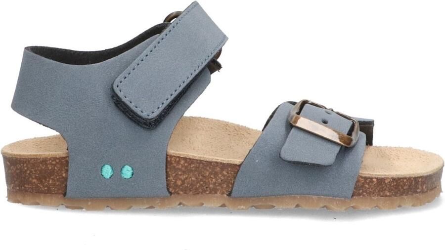 BunniesJR 226416-727 Jongens Platte Sandalen Blauw Imitatieleer Klittenband