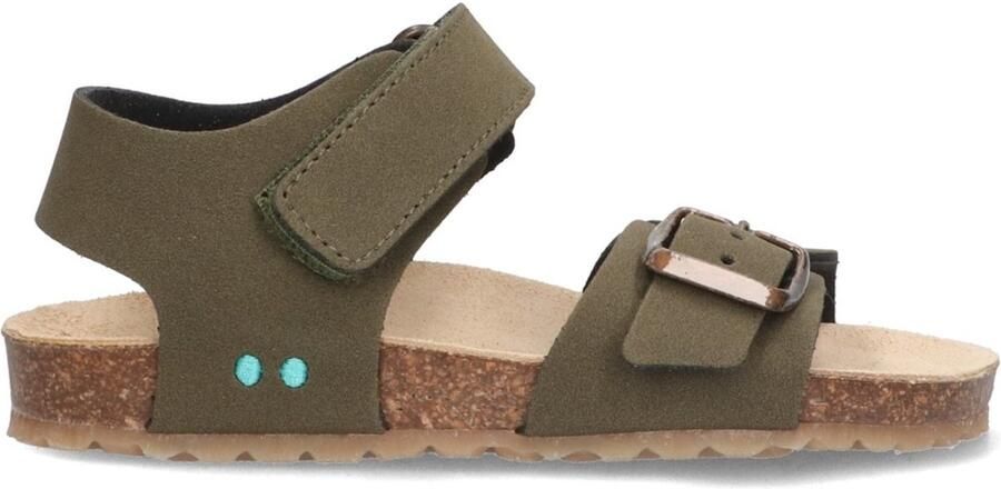 BunniesJR 226416-769 Jongens Platte Sandalen Groen Imitatieleer Klittenband