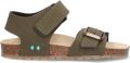 BunniesJR 226416-769 Jongens Platte Sandalen Groen Imitatieleer Klittenband - Groen