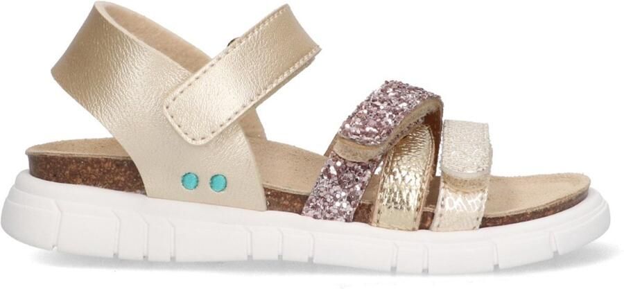 BunniesJR 226421-794 Meisjes Platte Sandalen Beige Imitatieleer Klittenband