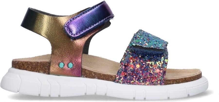 BunniesJR 226422-798 Meisjes Platte Sandalen Multicolor Imitatieleer Klittenband