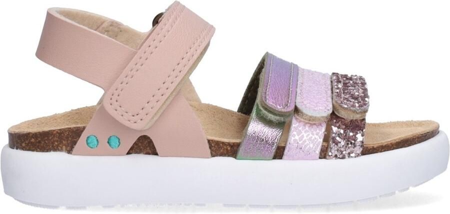 BunniesJR 226425-774 Meisjes Platte Sandalen Roze Imitatieleer Klittenband