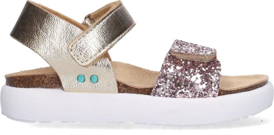 BunniesJR 226427-794 Meisjes Platte Sandalen Goud Imitatieleer Klittenband