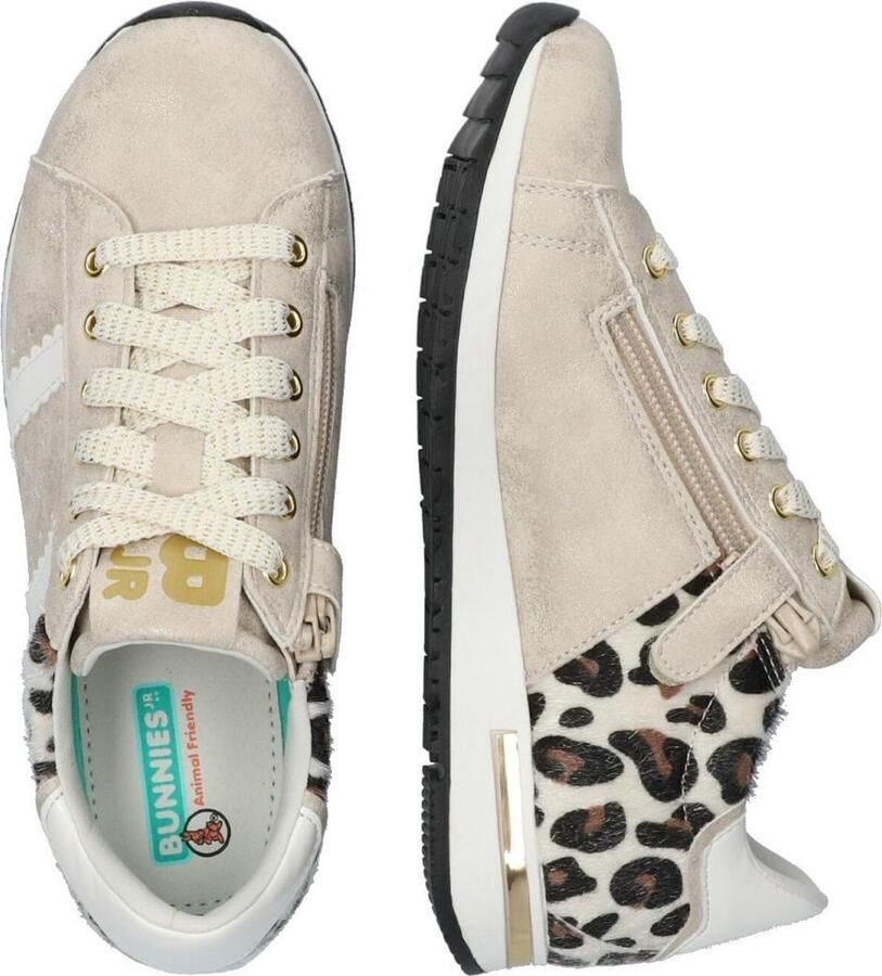 BunniesJR Bunnies JR 221480-994 Meisjes Lage Sneakers Beige Print Kunststof Veters - Foto 4