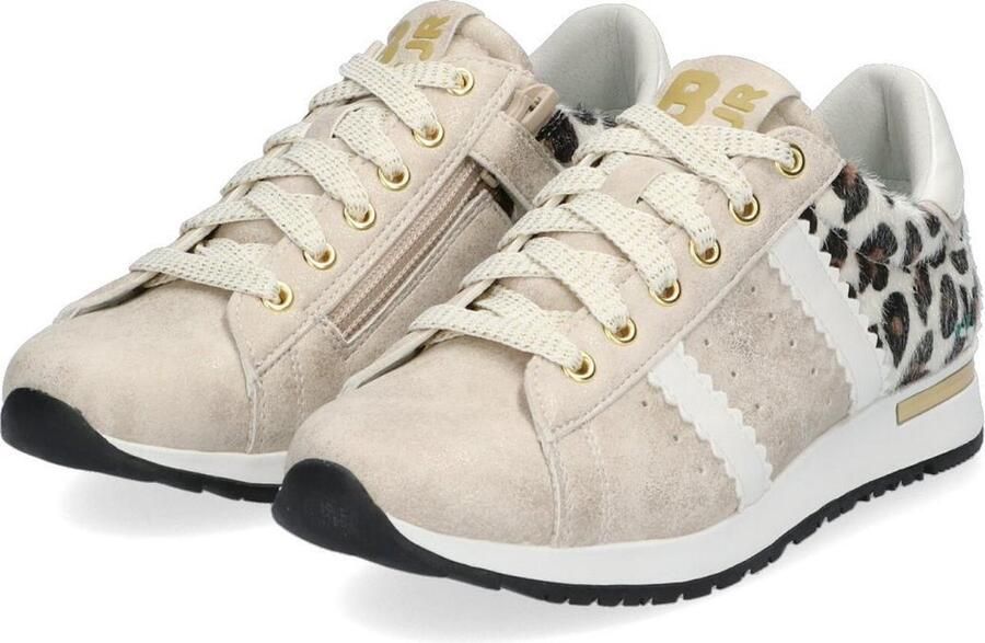 BunniesJR Bunnies JR 221480-994 Meisjes Lage Sneakers Beige Print Kunststof Veters - Foto 5