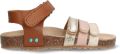 BunniesJR 225415-713 Meisjes Platte Sandalen Cognac Imitatieleer Klittenband - Bruin