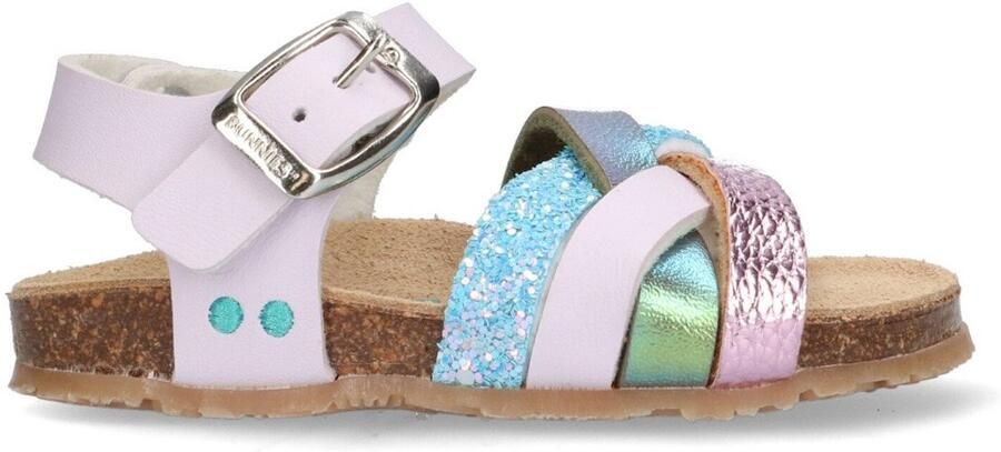 BunniesJR Becky Beach Meisjes Platte Sandalen Paars Imitatieleer Gesp