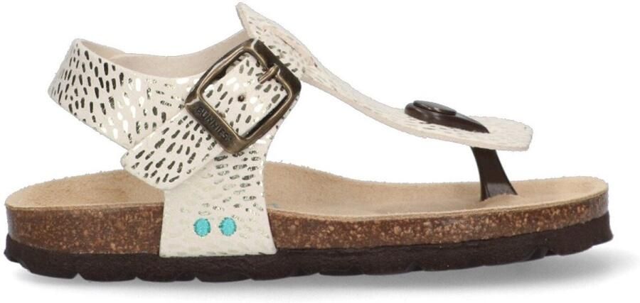 BunniesJR 225417-906 Meisjes Platte Sandalen Beige Print Imitatieleer Gesp - Foto 1