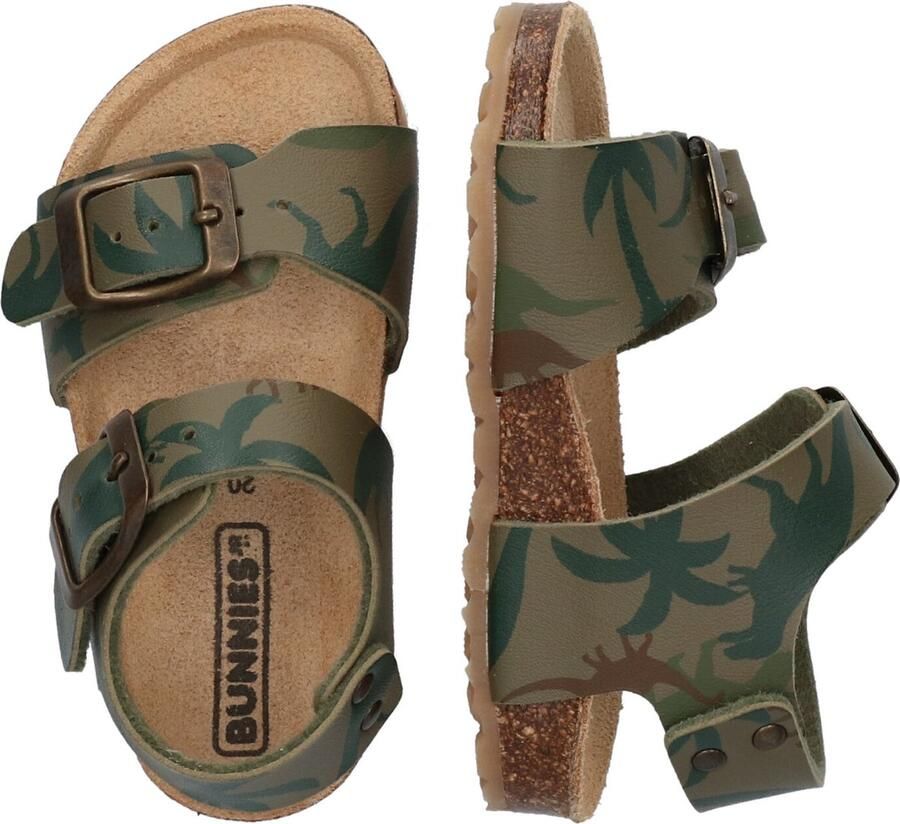 BunniesJR Bunnies JR Bonny Beach Jongens Sandalen Groen Print Imitatieleer Gesp - Foto 3