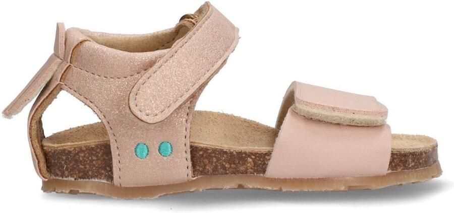 BunniesJR 225401-796 Meisjes Platte Sandalen Roze Imitatieleer Klittenband
