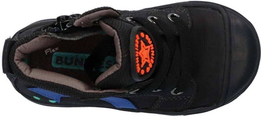 BunniesJR Bunnies JR 220630 589 Jongens Hoge Sneakers Zwart Leer Veters - Foto 5