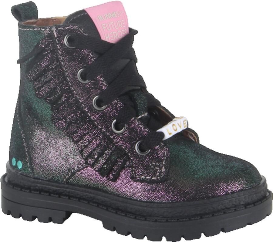 BunniesJR Bunnies JR 226730-996 meisjes veterboots rood - Foto 4
