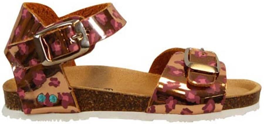 BunniesJR Bunnies JR Babette Beach Meisjes Sandalen Roze Print Leer Gesp