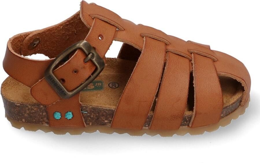 Bunnies JR -- BunniesJR Barry Beach Uni Sandalen Bruin Leer Gesp