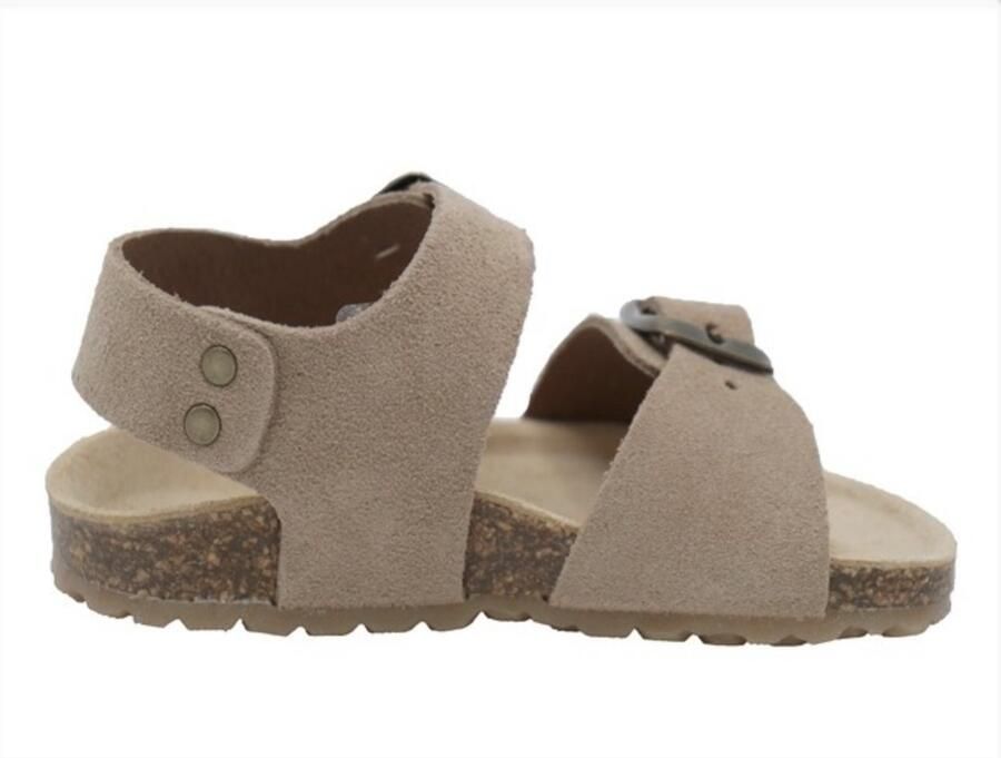 BunniesJR 226406-408 Jongens Platte Sandalen Bruin Imitatieleer Gespsluiting