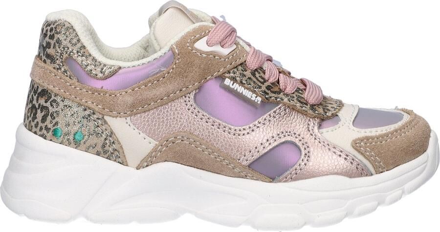 BunniesJR 226050-403 Meisjes Lage Sneakers Roze Leer Veters - Foto 3